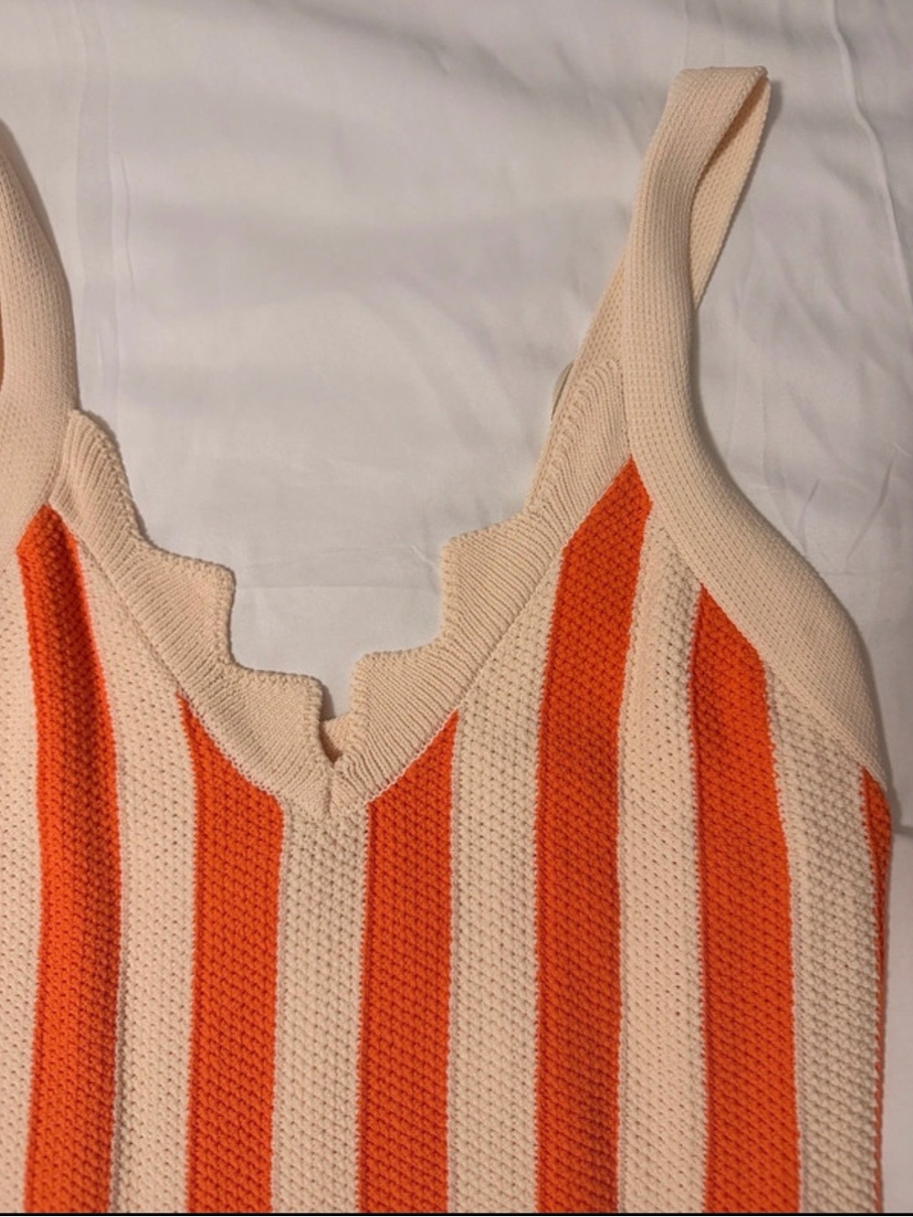 House of Harlow Orange and Cream Striped Knit Dress - Picture 2 of 2